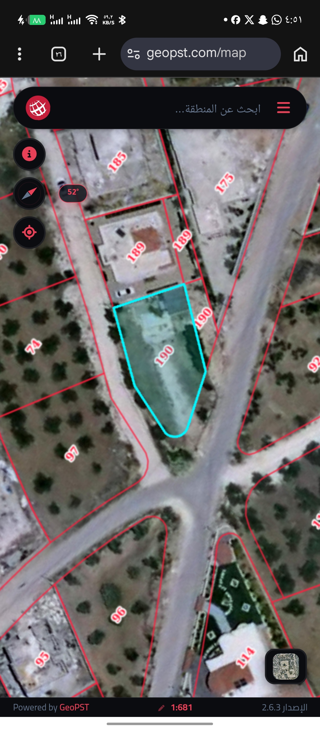 For Sale Land in Nablus Srat 566 Square meter